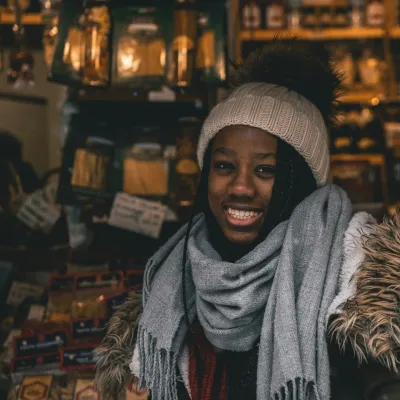 Young woman smiling at camera